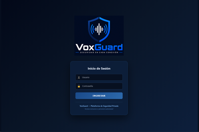 Dashboard VoxGuard en tiempo real